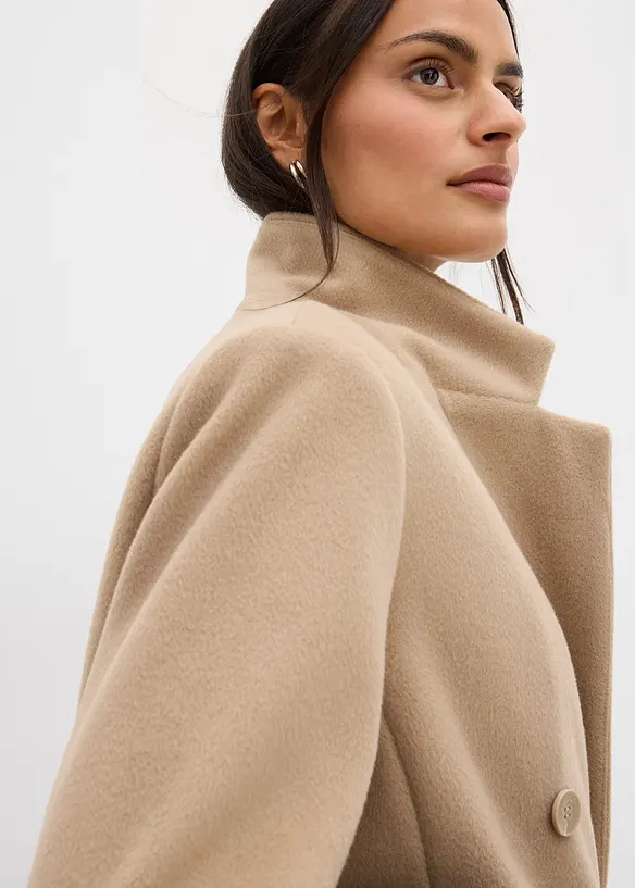 Manteau croisé aspect laine, bonprix