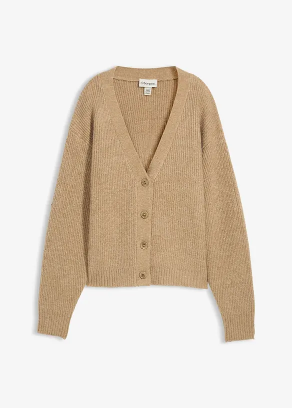 Gilet en maille côtelée, bonprix