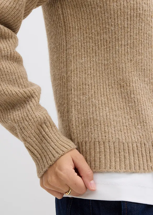 Gilet en maille côtelée, bonprix