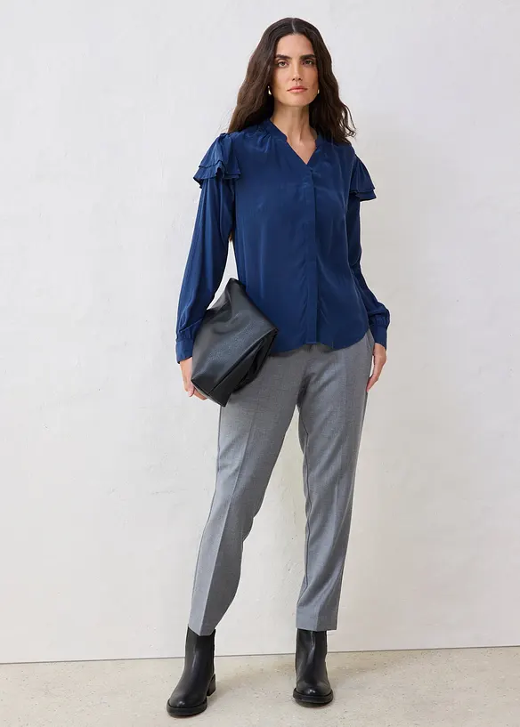 Bluse mit Seidenanteil, bonprix