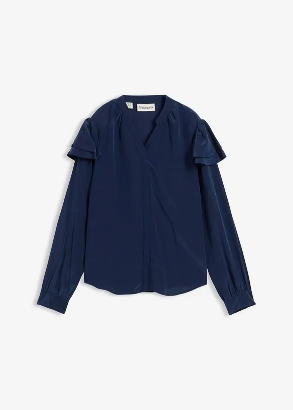 Bluse mit Seidenanteil, bonprix