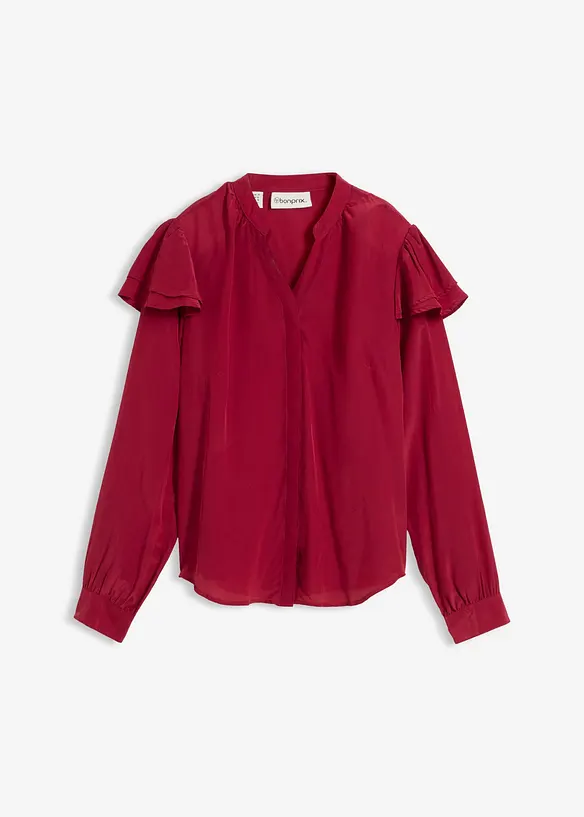 Bluse mit Seidenanteil, bonprix