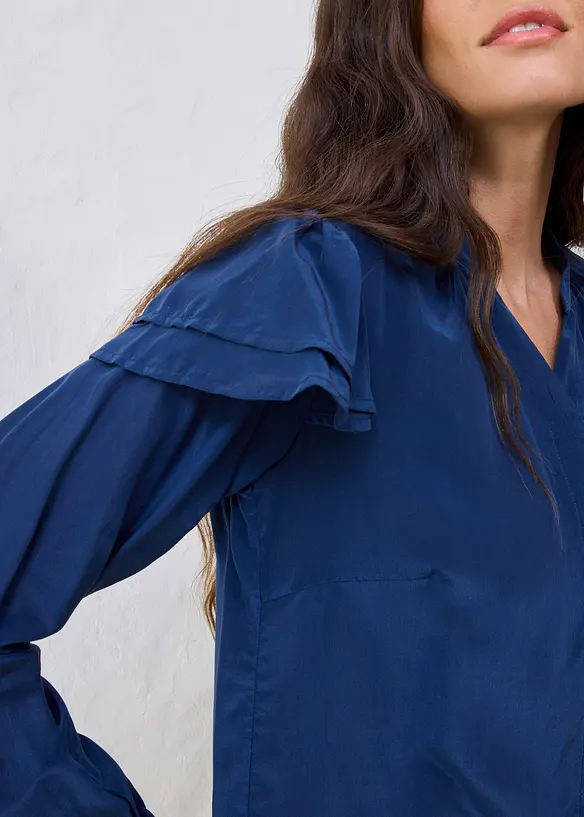 Bluse mit Seidenanteil, bonprix