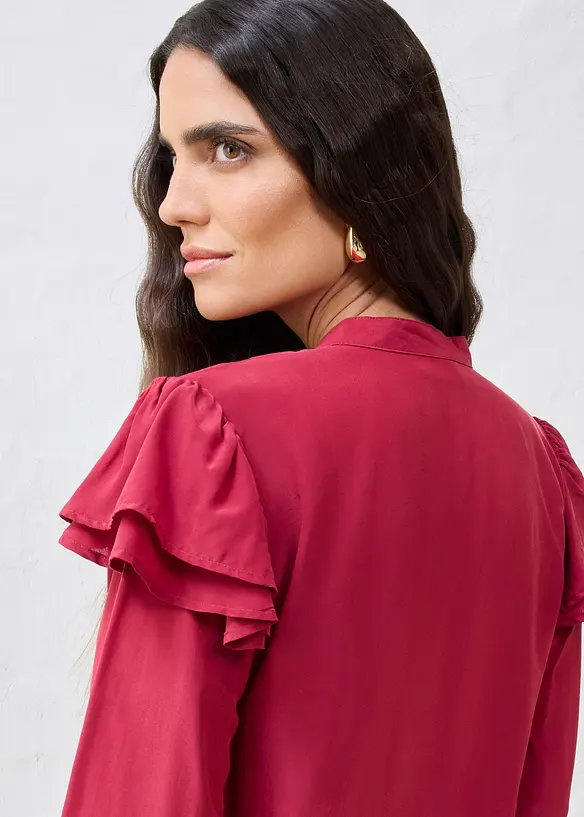 Bluse mit Seidenanteil, bonprix