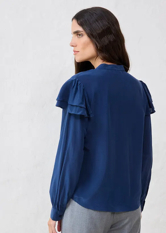 Bluse mit Seidenanteil, bonprix