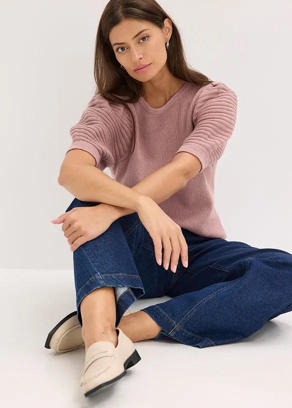 Pullover mit Ballonärmeln, bonprix