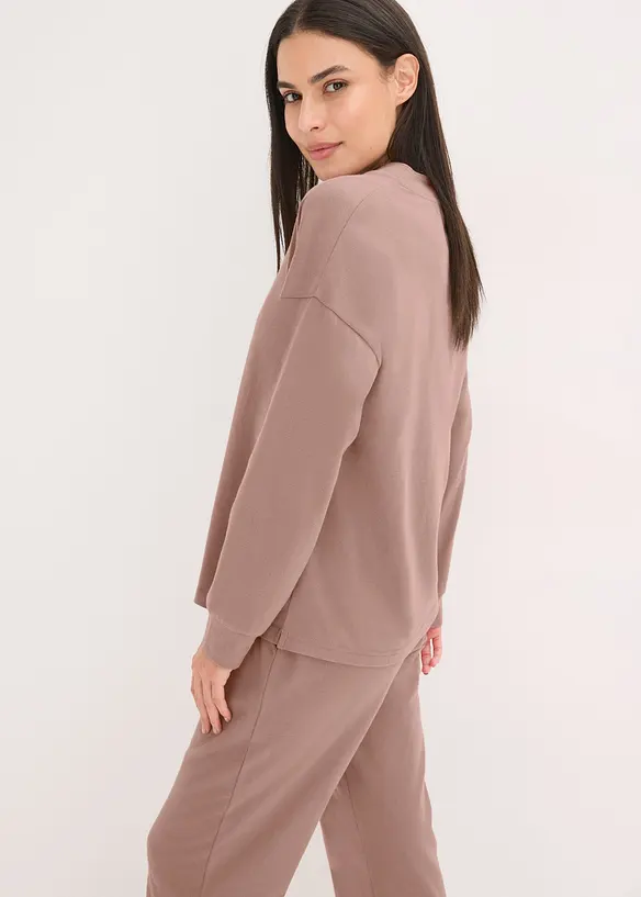 Loungewear Hausanzug aus weicher Baumwolle, oversized, bonprix