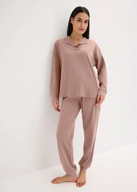 Loungewear Hausanzug aus weicher Baumwolle, oversized, bonprix