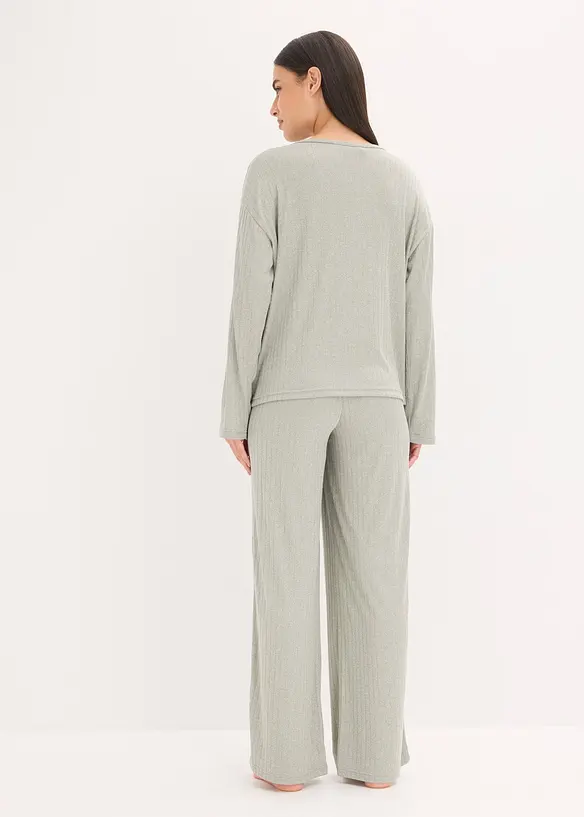 Pyjama aus weichem Pointelle-Jersey, bonprix