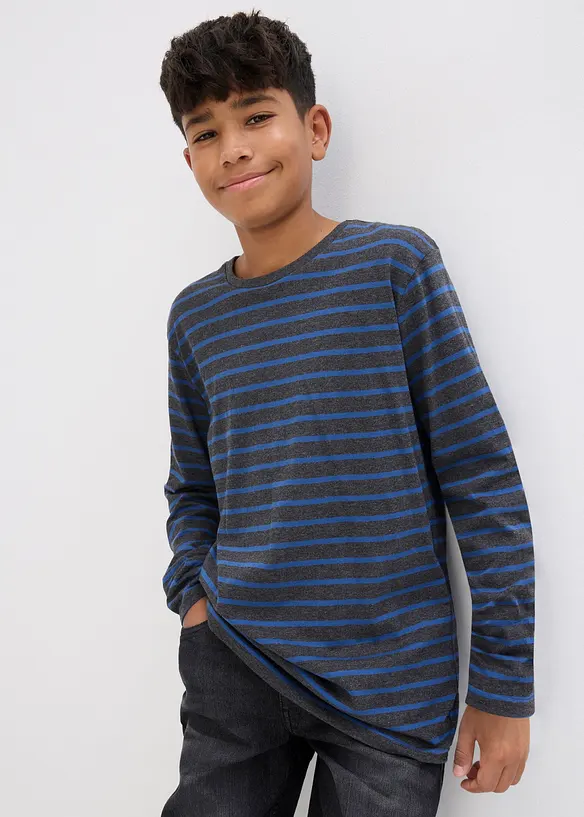 Langarmshirt aus reiner Bio-Baumwolle (2er Pack), bonprix