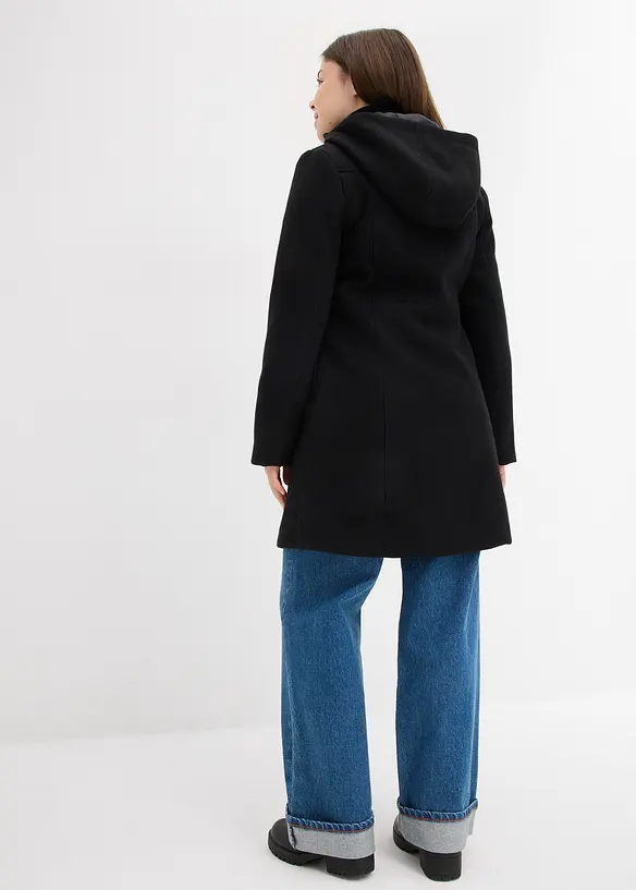 Manteau à capuche et pinces, forme trapèze, bonprix
