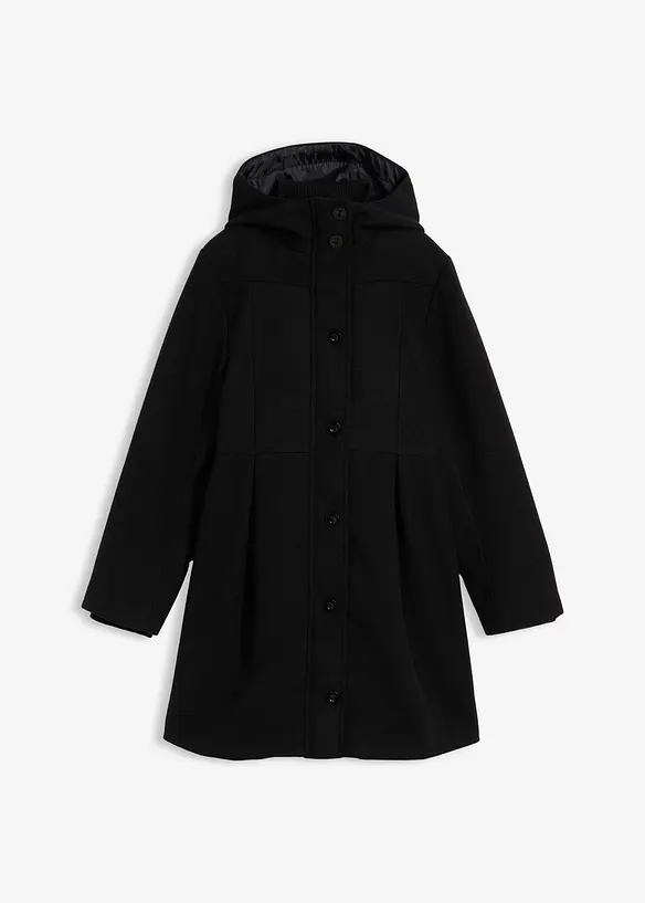 Manteau à capuche et pinces, forme trapèze, bonprix