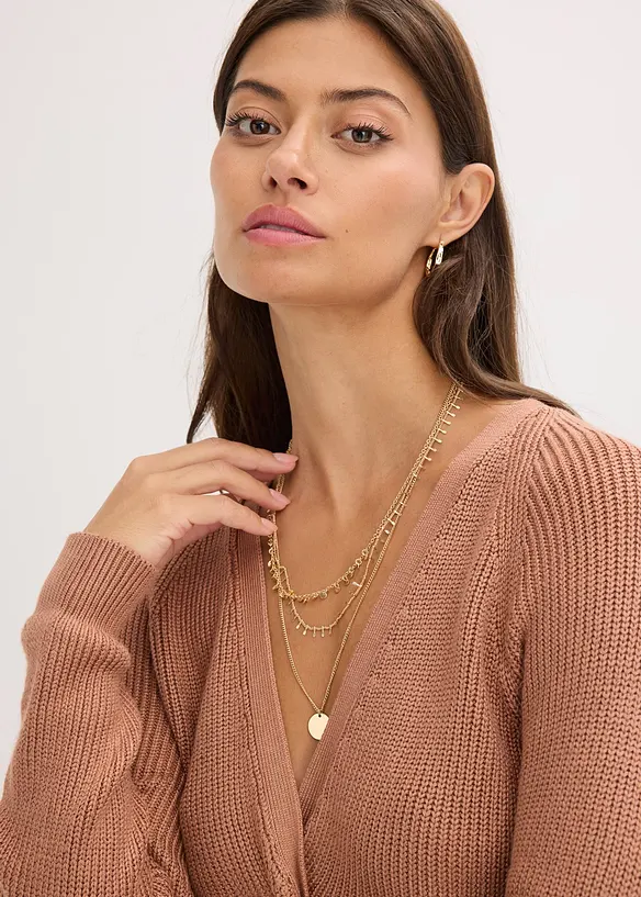 Ripp-Pullover aus fließendem Viskose-Mix, bonprix