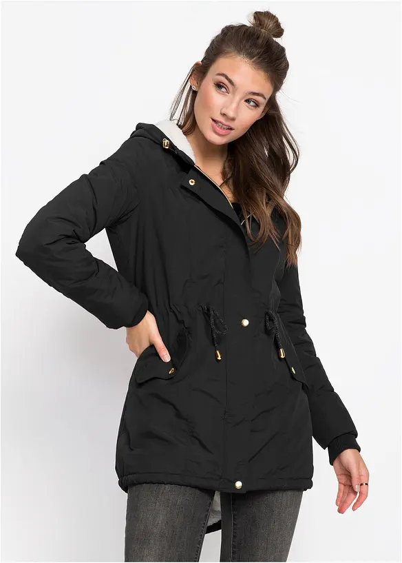 Parka mit Teddy-Futter, bonprix