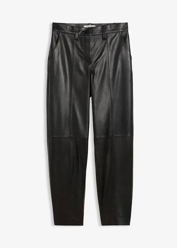 Pantalon en cuir d’agneau nappa, bonprix