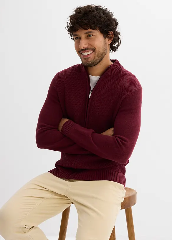 Feinstrickjacke aus reiner Baumwolle, bonprix