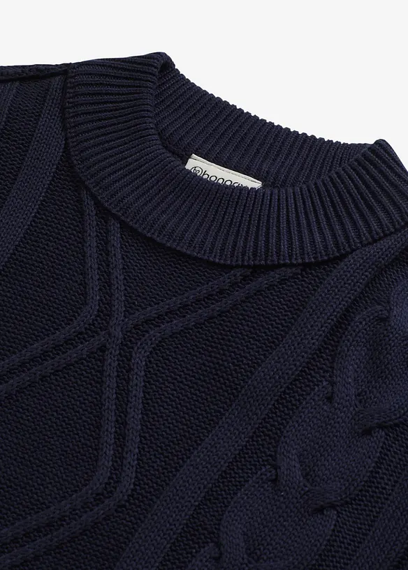 Pull oversize à motif torsadé, bonprix