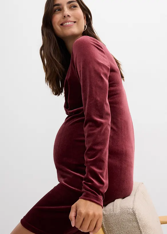 Umstands-und Stillkleid aus weichem Samt, bonprix