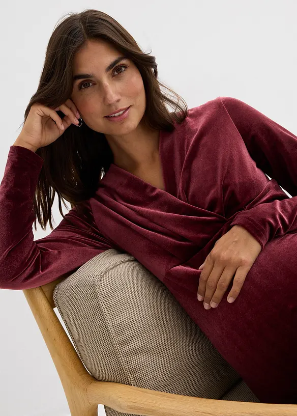 Umstands-und Stillkleid aus weichem Samt, bonprix