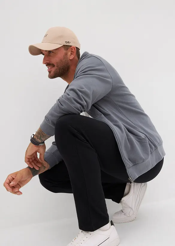 Kapuzen-Sweatjacke mit Reißverschluss, bonprix