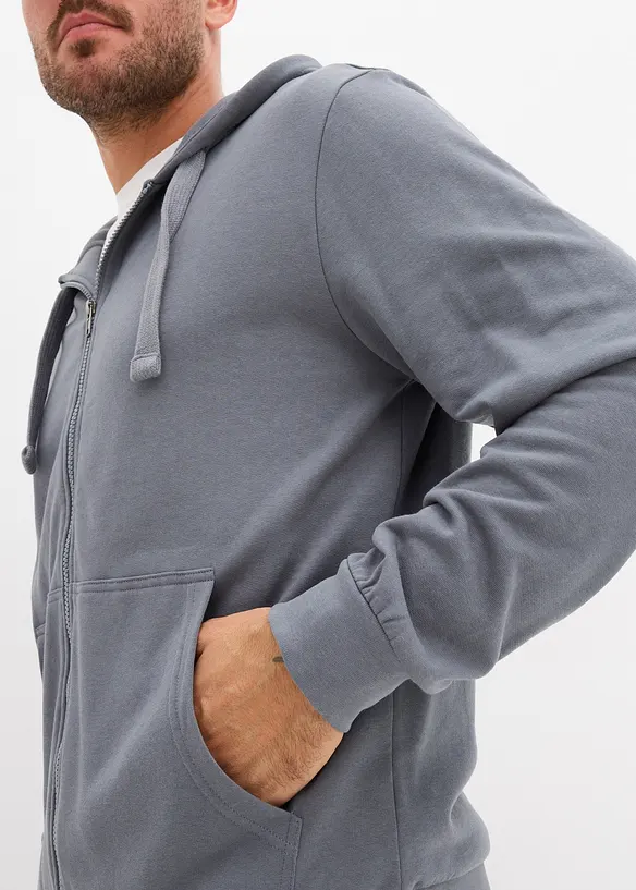 Kapuzen-Sweatjacke mit Reißverschluss, bonprix