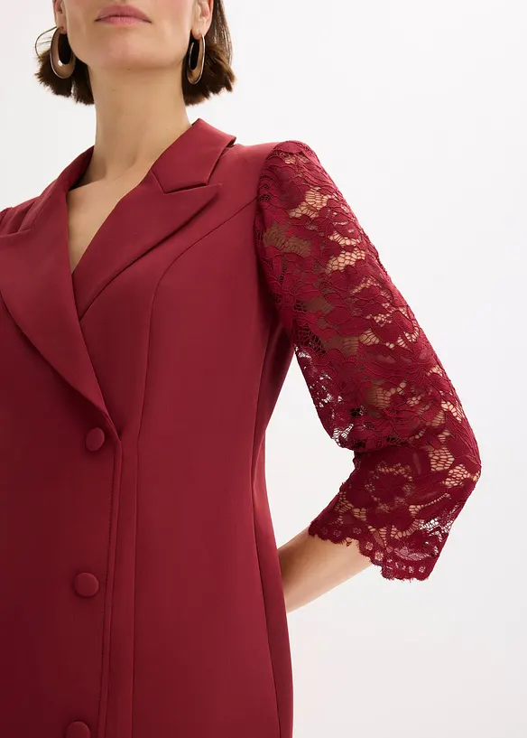 Robe blazer avec manches en dentelle, bonprix