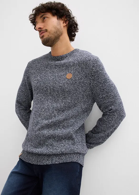 Feinstrickpullover mit reiner Baumwolle, bonprix