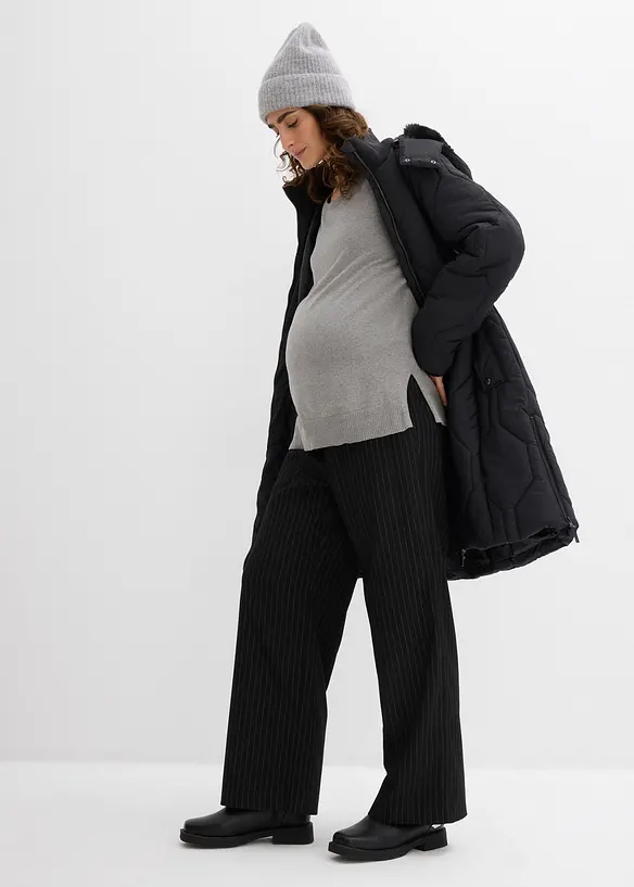 Pull de grossesse 3-en-1 en maille de coton avec top d’allaitement, bonprix