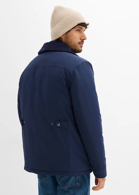 Wattierte Winterjacke  mit Cordkragen, bonprix