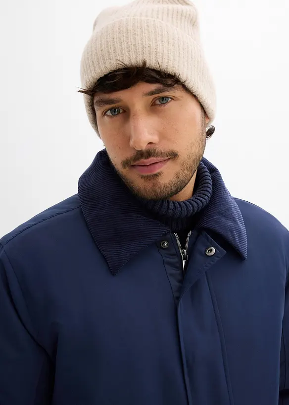 Wattierte Winterjacke  mit Cordkragen, bonprix