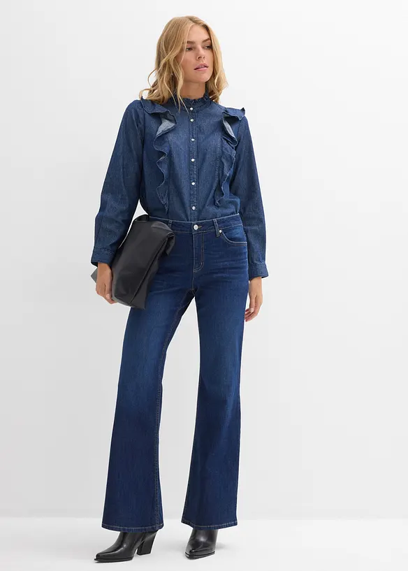 Flared-Jeans Mid Waist, bonprix