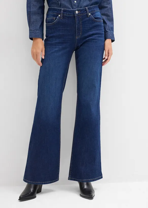 Flared-Jeans Mid Waist, bonprix