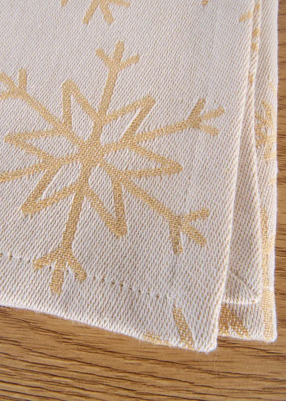 Jacquard Stoffservietten aus Bio Baumwolle (2er Pack), bonprix
