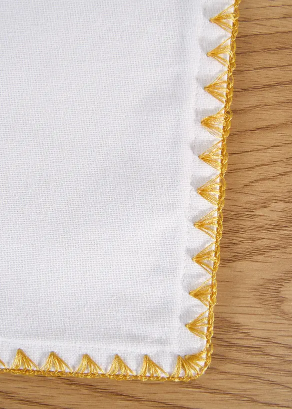 Tischset aus Bio Baumwolle mit Glanz Bordüre (2er Pack), bonprix