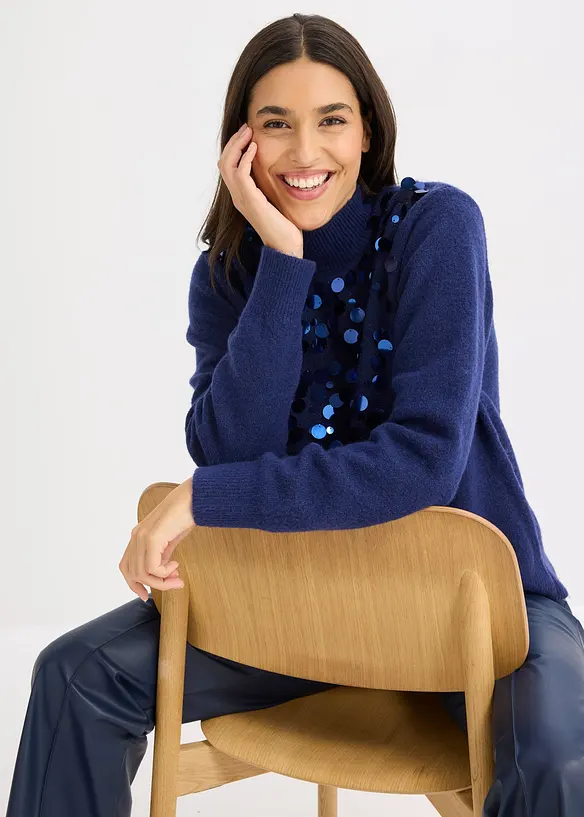 Pull à sequins, bonprix