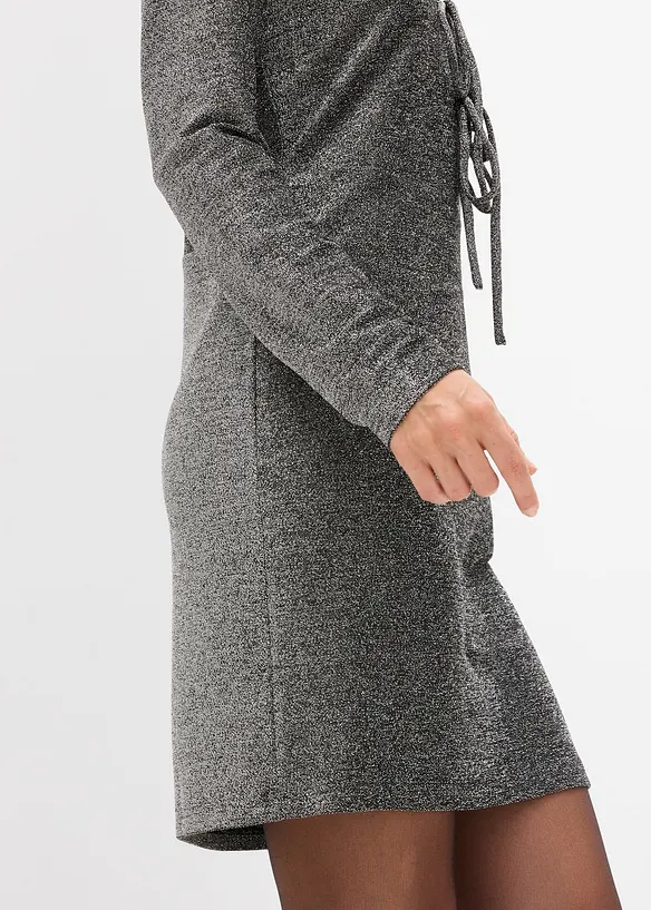 Glitzerndes Minikleid mit Schleifendetail, bonprix
