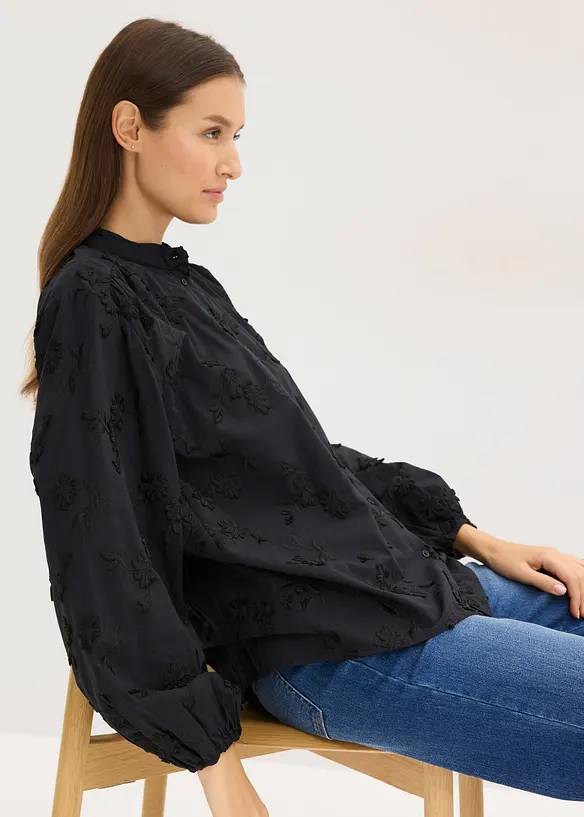 Schlupfbluse aus reiner Baumwolle, bonprix