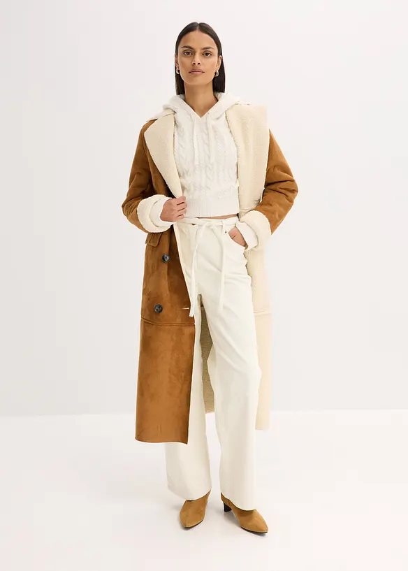 Grobstrick-Pullover mit Kapuze, bonprix