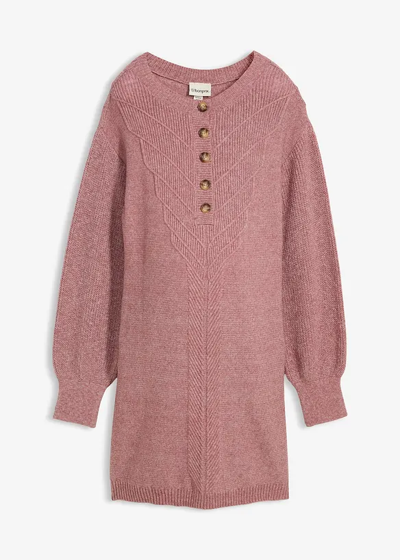 Umstandsstrick- und Stillstrickkleid mit langer Knopfleiste, bonprix
