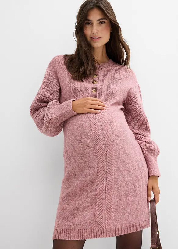 Umstandsstrick- und Stillstrickkleid mit langer Knopfleiste, bonprix