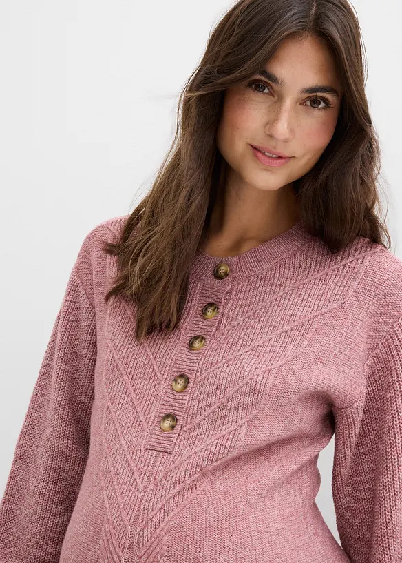 Umstandsstrick- und Stillstrickkleid mit langer Knopfleiste, bonprix