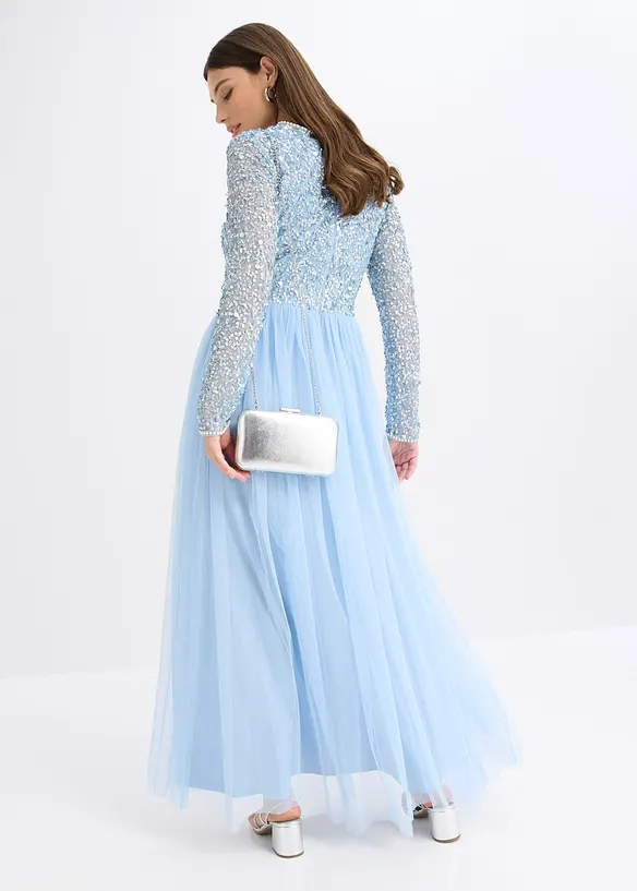 Maxikleid mit Paillettenstickerei, bonprix