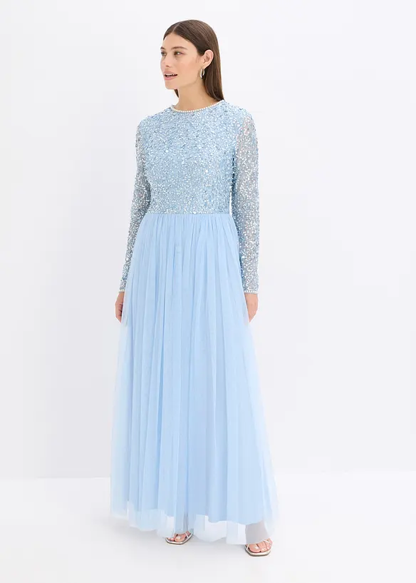 Maxikleid mit Paillettenstickerei, bonprix