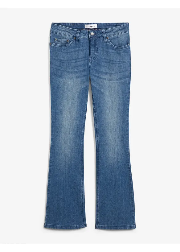 Jean bootcut taille mi-haute, extensible, bonprix
