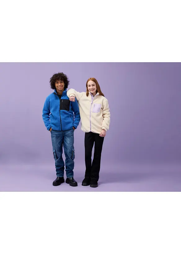Teddy-Fleece Jacke, bonprix