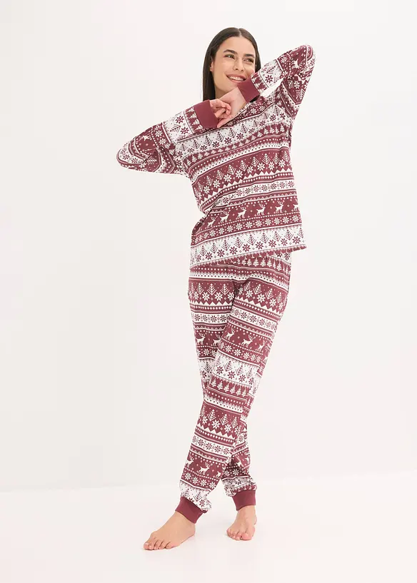 Pyjama aus reiner Bio-Baumwolle, bonprix