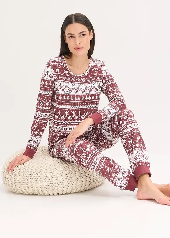 Pyjama aus reiner Bio-Baumwolle, bonprix