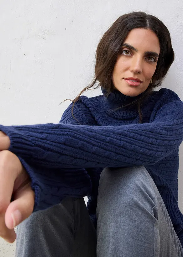 Pull en laine mérinos, bonprix