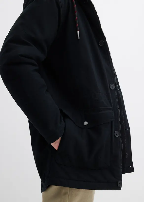 Winter-Parka mit Teddy-Kapuze, bonprix