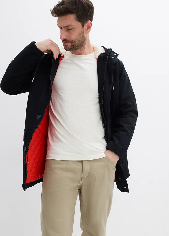 Winter-Parka mit Teddy-Kapuze, bonprix